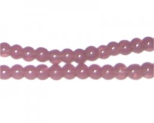 6mm Mallow Jade-Style Glass Bead, approx. 55 beads