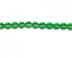 8mm Green Pressed Glass Bead, 14" string 8mm Green Pressed Glass Bead, 14" string