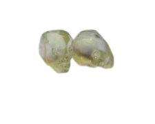 (image for) 24 x 20mm Cream Skull Glass Bead, 2 beads
