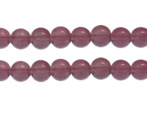 (image for) 12mm Eggplant Jade-Style Glass Bead, approx. 18 beads