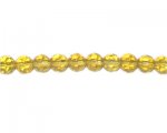 8mm Pale Gold Faceted Round Glass Bead, 13" string 8mm Pale Gold Faceted Round Glass Bead, 13" string