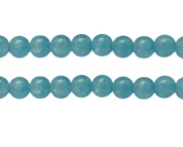 (image for) 10mm Pastel Blue Gemstone-Style Glass Bead, approx. 17 beads