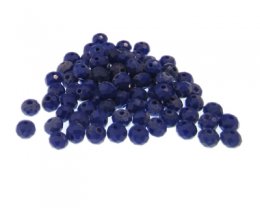 (image for) Approx. 1oz. x 6x4mm Blue Rondelle Glass Bead