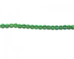 6mm Green Round Pressed Glass Bead, 14" string 6mm Green Round Pressed Glass Bead, 14" string