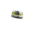 28 x 22mm Apple Green Foil Lampwork Rectangle Glass Bead 28 x 22mm Apple Green Foil Lampwork Rectangle Glass Bead