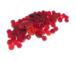 Approx. 1.5 - 2oz. Ruby Red Glass Bead Mix Approx. 1.5 - 2oz. Ruby Red Glass Bead Mix