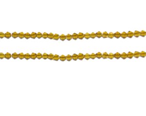 (image for) 4mm Golden Brown Bicone Glass Bead, 2 x 12" strings
