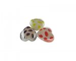 20mm Color Dot Lampwork Heart Glass Bead, 3 beads 20mm Color Dot Lampwork Heart Glass Bead, 3 beads