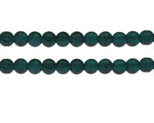 (image for) 8mm Green Crackle Frosted Glass Bead, approx. 36 beads