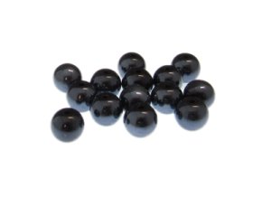 (image for) Approx. 1oz. x 10mm Gunmetal Glass Beads