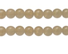 (image for) 12mm Ivory Gemstone-Style Glass Bead, approx. 15 beads