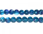 10mm Turquoise Blossom Spray Glass Bead, approx. 16 beads
