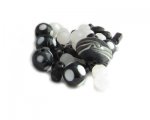 Approx. 1.5 - 2oz. Black and White Bead Mix Approx. 1.5 - 2oz. Black and White Bead Mix