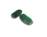 30 x 22mm Green Lampwork Glass Bead, 2 beads 30 x 22mm Green Lampwork Glass Bead, 2 beads