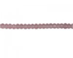 6 x 4mm Pale Plum Matte Faceted Rondelle Glass Bead, 14" string 6 x 4mm Pale Plum Matte Faceted Rondelle Glass Bead, 14" string