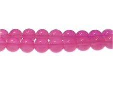 (image for) 12mm Magenta Jade-Style Glass Bead, approx. 18 beads