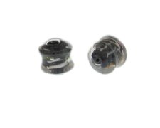 (image for) 20mm Black Pattern Lampwork Glass Bead, 2 beads