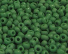 (image for) 11/0 Grass Green Opaque Glass Seed Beads, 1oz. bag