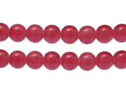 (image for) 12mm Cherry Quartz Gemstone-Style Glass Bead, approx. 15 beads