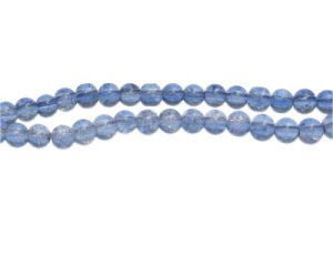 (image for) 6mm Midnight Blue Crackle Glass Bead, approx. 74 beads