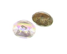 (image for) 24mm Crystal Faceted Glass 2-hole Button, 2 buttons
