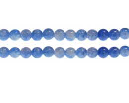 (image for) 8mm Blue Duo-Style Glass Bead, approx. 37 beads