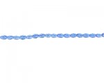 6 x 4mm Sky Blue Faceted Rice Glass Bead, 13" string 6 x 4mm Sky Blue Faceted Rice Glass Bead, 13" string