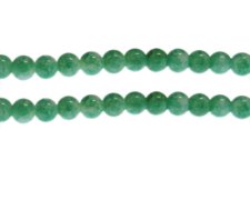 (image for) 8mm Aqua Green Marble-Style Glass Bead, approx. 53 beads