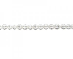 6mm Crystal Faceted Glass Bead, 13" string