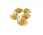 20mm Peach Floral Lampwork Glass Bead, 5 beads 20mm Peach Floral Lampwork Glass Bead, 5 beads