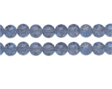 (image for) 10mm Midnight Blue Crackle Glass Beads, approx. 21 beads
