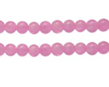 (image for) 10mm Pink Gemstone-Style Glass Bead, approx. 17 beads