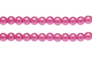 (image for) 8mm Bubblegum Glass Pearl Bead, approx. 56 beads