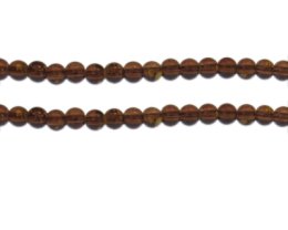 (image for) 6mm Brown Blossom Spray Glass Bead, approx. 48 beads