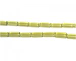 8x4mm Olive Pressed Glass Tube Bead, 13" string 8x4mm Olive Pressed Glass Tube Bead, 13" string
