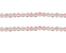 (image for) 6mm Carnation Crackle Spray Glass Bead, approx. 70 beads