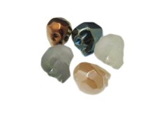 (image for) 24 x 20mm Random Skull Glass Bead, 2 beads
