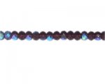 8 x 6mm Plum AB Finish Rondelle Glass Bead, 14" string 8 x 6mm Plum AB Finish Rondelle Glass Bead, 14" string