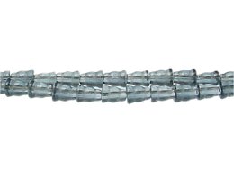 (image for) 10 x 8mm Midnight Blue Glass Tapered Barrel Bead, 32" string