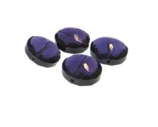 (image for) 18 x 12mm Purple Faceted Glass Bead, 4 beads
