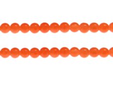 (image for) 8mm Neon Orange Gemstone-Style Glass Bead, approx. 37 beads