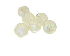 (image for) 14mm Cream Dot Frosted Glass Bead, 6 beads