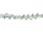 6mm Pale Green Side-Drilled Faceted Bi-cone Glass Bead, 12 beads 6mm Pale Green Side-Drilled Faceted Bi-cone Glass Bead, 12 beads