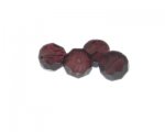 14mm Plum Faceted Glass Bead, 4 beads 14mm Plum Faceted Glass Bead, 4 beads
