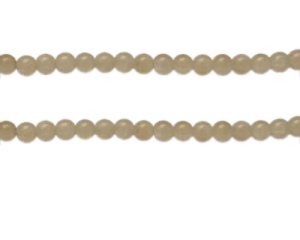 (image for) 6mm Ivory Gemstone-Style Glass Bead, approx. 48 beads