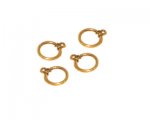 16 x 12mm Gold Circle Metal Charm, 4 charms 16 x 12mm Gold Circle Metal Charm, 4 charms