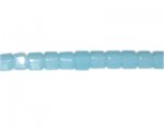 8mm Pale Blue Semi-Opaque Faceted Glass Cube, 15" string 8mm Pale Blue Semi-Opaque Faceted Glass Cube, 15" string