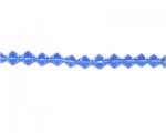 6mm Deep Sky Blue Bi-Cone Glass Bead, 2 x 13" strings 6mm Deep Sky Blue Bi-Cone Glass Bead, 2 x 13" strings