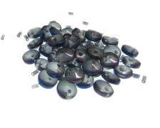 (image for) Approx. 1oz. x 8mm Blue Disc Glass Beads, side-drilled
