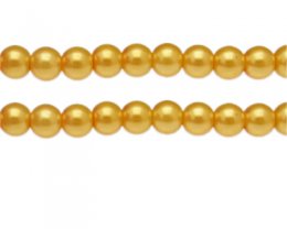 (image for) 10mm Yellow Glass Pearl Bead, approx. 22 beads